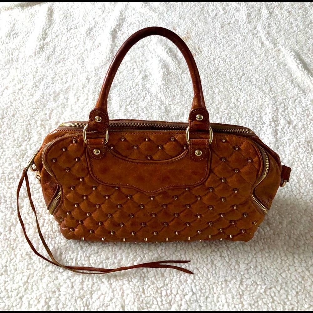 Rebecca Minkoff brown/camel leather stuffed bag